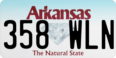AR license plate 358WLN