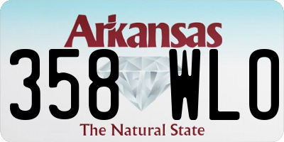 AR license plate 358WLO