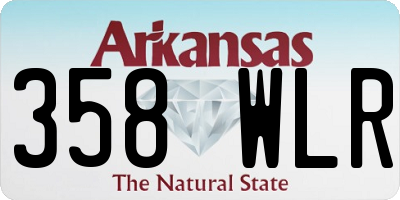 AR license plate 358WLR
