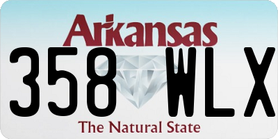 AR license plate 358WLX