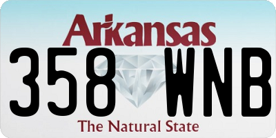 AR license plate 358WNB
