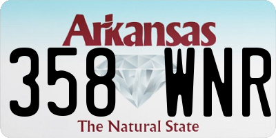 AR license plate 358WNR