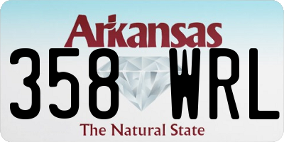 AR license plate 358WRL