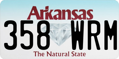 AR license plate 358WRM