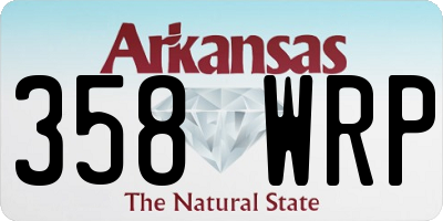 AR license plate 358WRP