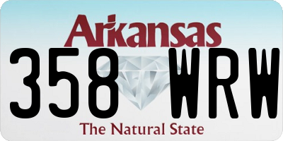 AR license plate 358WRW