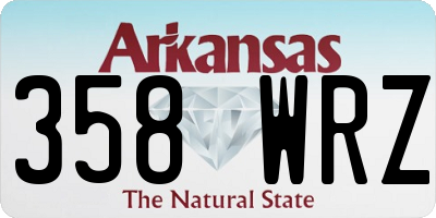 AR license plate 358WRZ