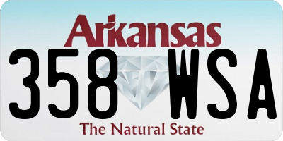 AR license plate 358WSA