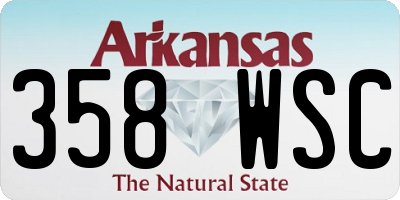 AR license plate 358WSC