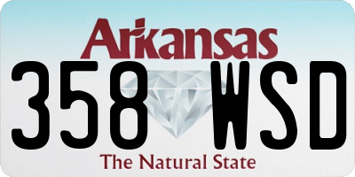 AR license plate 358WSD