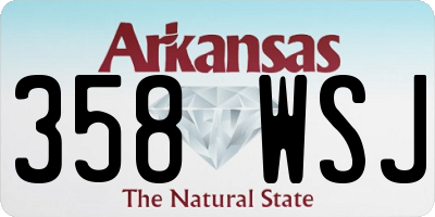 AR license plate 358WSJ