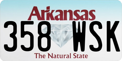 AR license plate 358WSK