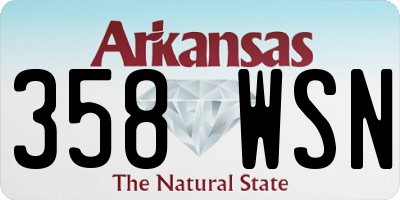 AR license plate 358WSN