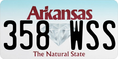 AR license plate 358WSS