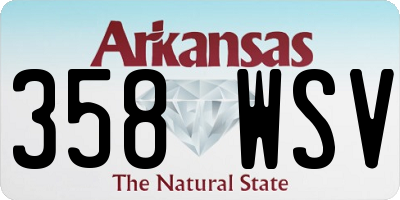AR license plate 358WSV