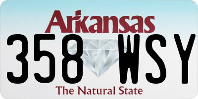AR license plate 358WSY