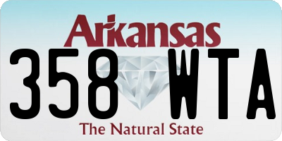 AR license plate 358WTA