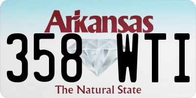 AR license plate 358WTI