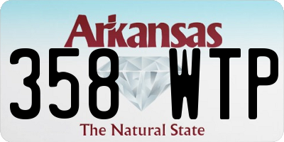 AR license plate 358WTP