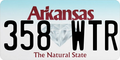 AR license plate 358WTR