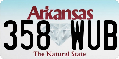AR license plate 358WUB