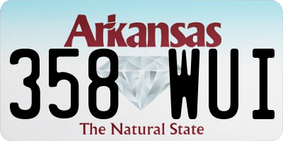 AR license plate 358WUI