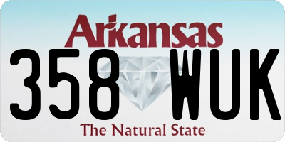 AR license plate 358WUK