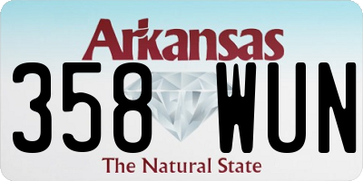 AR license plate 358WUN