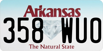 AR license plate 358WUO