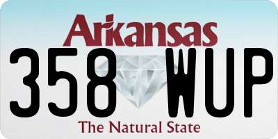 AR license plate 358WUP