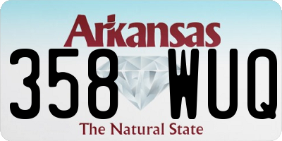 AR license plate 358WUQ