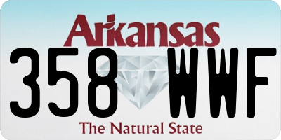 AR license plate 358WWF