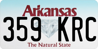 AR license plate 359KRC