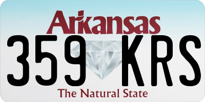 AR license plate 359KRS