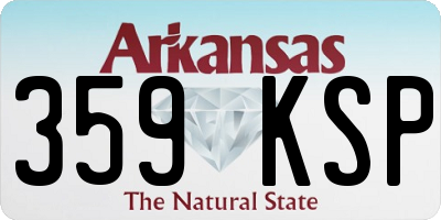 AR license plate 359KSP