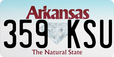 AR license plate 359KSU