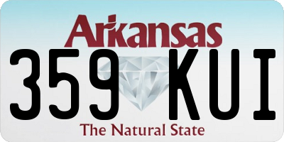 AR license plate 359KUI