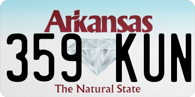 AR license plate 359KUN