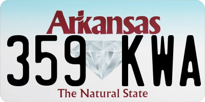 AR license plate 359KWA