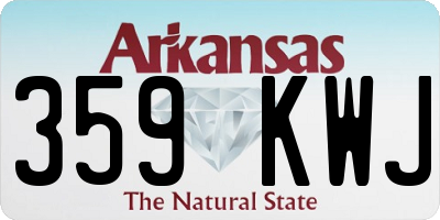 AR license plate 359KWJ