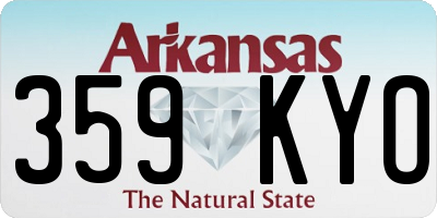 AR license plate 359KYO