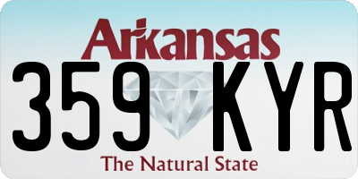AR license plate 359KYR