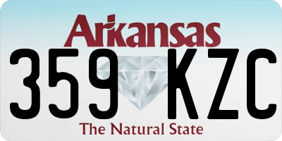 AR license plate 359KZC