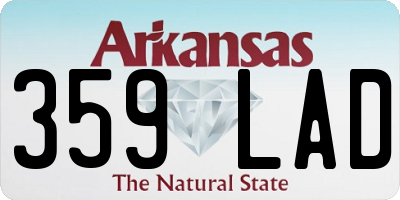 AR license plate 359LAD
