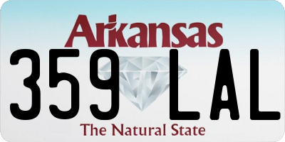 AR license plate 359LAL