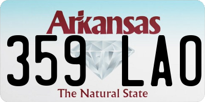 AR license plate 359LAO