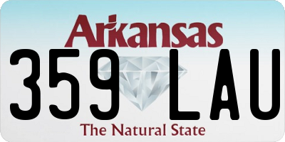 AR license plate 359LAU