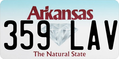 AR license plate 359LAV