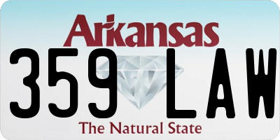 AR license plate 359LAW