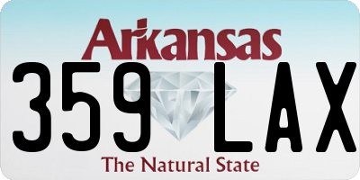 AR license plate 359LAX